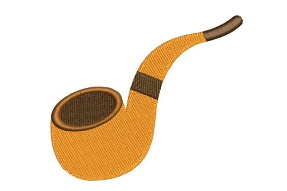 Classic Golden Smoking Pipe Embroidery Design Review