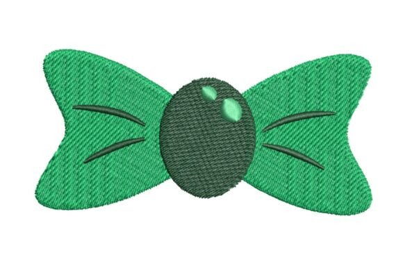 Festive Green Bow Tie Embroidery Design Review