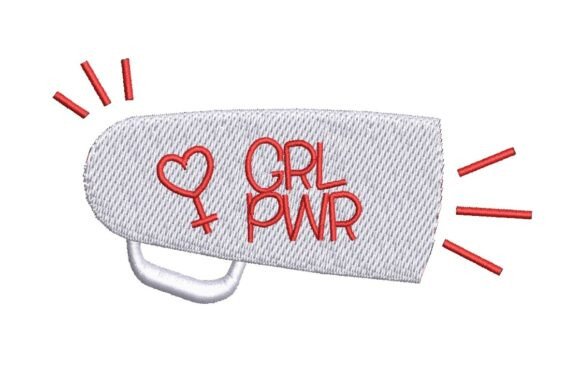 Girl Power Megaphone Embroidery Design Review