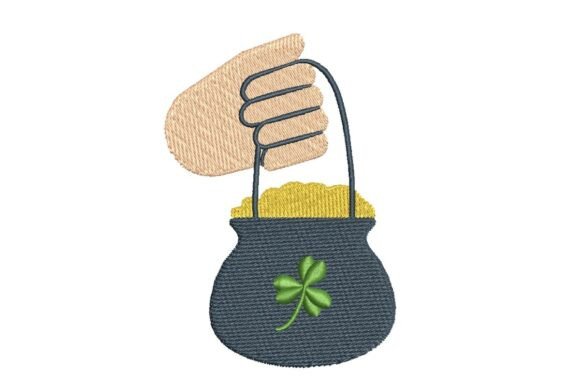 Hand Holding Pot of Gold Embroidery Design Review