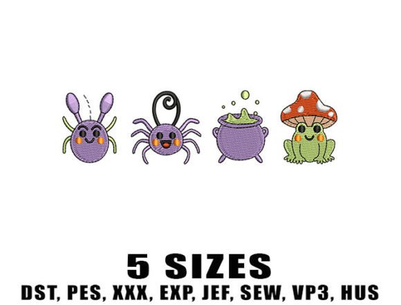 Spider Mushroom Bat Embroidery Design Review