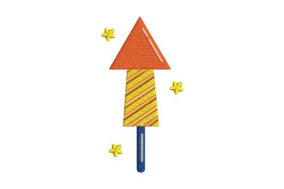 Striped Firework Rocket Embroidery Design Review
